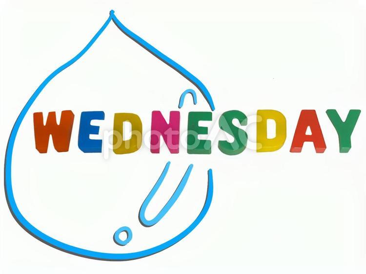 WEDNESDAYの文字 英語,アルファベット,文字の写真素材