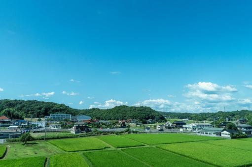 山口県宇部市の風景 山口県宇部市の風景 山口県,田舎,田んぼの写真素材