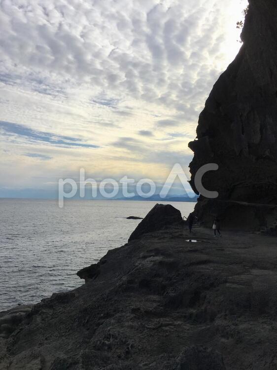 夕暮れの鬼ケ城 鬼ヶ城,鬼ケ城,熊野の写真素材