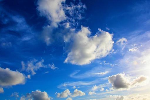 真夏の雲・青い空白い雲の写真