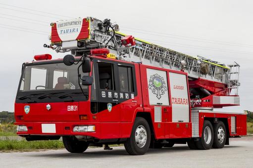 はしご車6（田原市） はしご車,車両,消防の写真素材