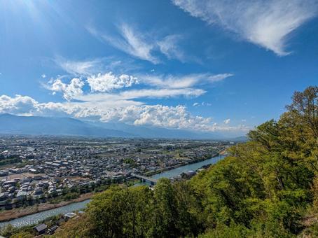 展望台から見下ろす松本市 展望台から見下ろす松本市の写真