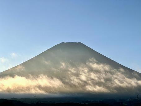 静かな朝の富士山 静かな朝の富士山の写真