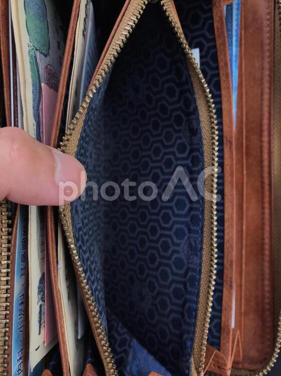 からっぽ　一文無し 現金,財布,文無しの写真素材
