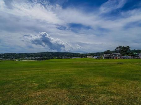 【青森県】八戸市・種差海岸 【青森県】八戸市・種差海岸 種差海岸,芝生,八戸市の写真素材