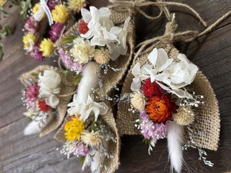 ドライフラワー　ガーランド　リース はな,花,フラワーの写真素材