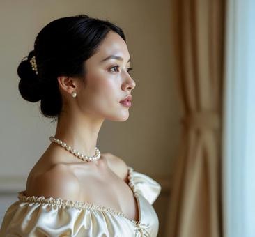 ドレスを着た女性 ドレスを着た女性の写真