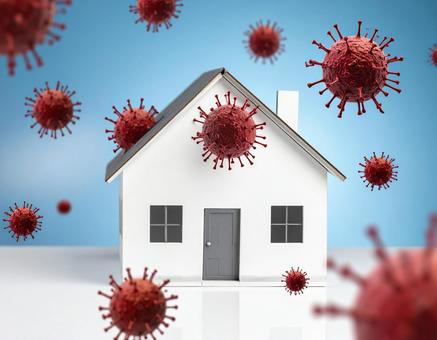 ウィルスに感染したマイホームの写真