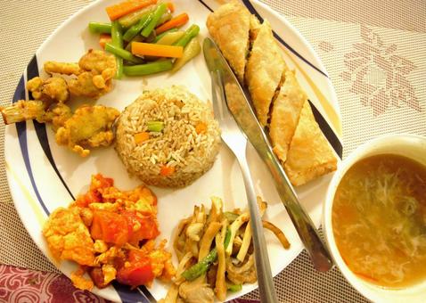 ネパールの夕食 2 ネパールの夕食 2 ネパール料理,ネワール料理,レストランの写真素材