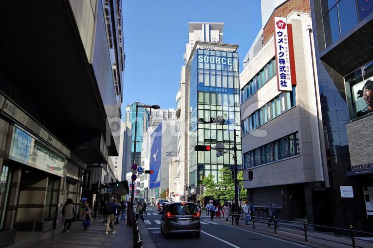 大阪梅田阪急茶屋町口付近の風景 大阪梅田,茶屋町,阪急の写真素材
