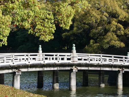 Photo, bridge, hirakawa bridge, the imperial palace, 