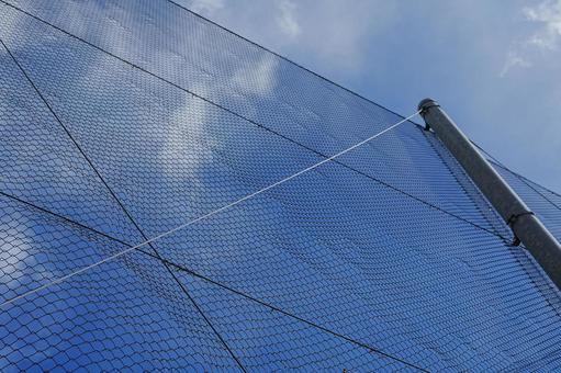 青空とネットフェンス ネット,フェンス,青空の写真素材