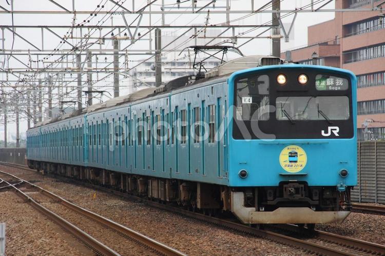 JR京葉線、201系、さよならHM jr,京葉線,201系の写真素材
