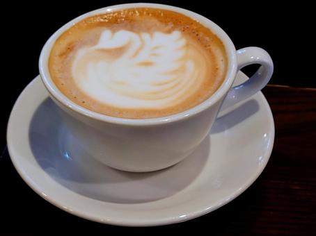 カフェラテ スワンのラテアート カフェラテ スワンのラテアート コーヒー,カフェ,カフェラテの写真素材