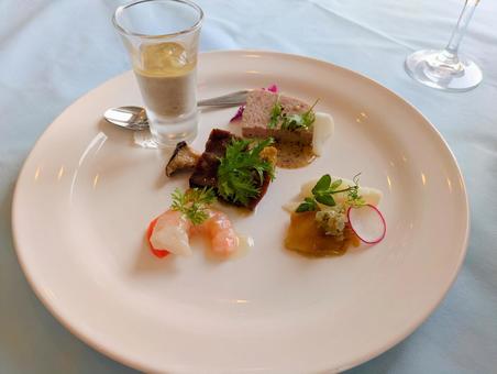 フルコース 前菜 フルコース 前菜 おいしい,フランス料理,前菜の写真素材