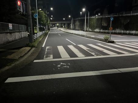 夜の道路 夜の道路の写真