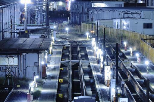 綺麗に撮れた名古屋駅の電車０２ 電車,路線,夜景の写真素材