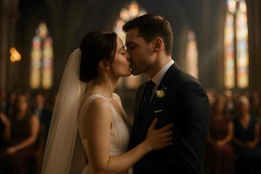 挙式のキス 挙式のキスの写真