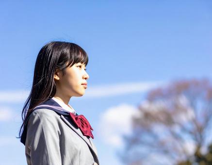 女子学生 横顔 6の写真