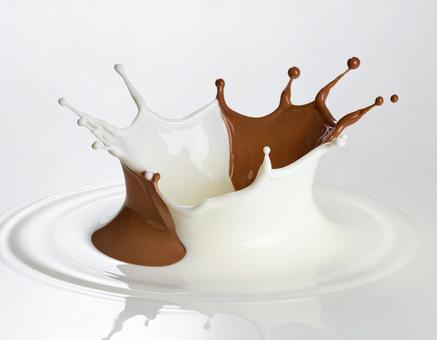 チョコレートミルクのミルククラウン チョコレートミルクのミルククラウンの写真