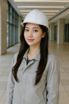 建設途中の建物を見学に来ました 建設途中の建物を見学に来ましたの写真