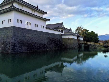 駿府城公園の櫓と堀、石垣のテクスチャ 巽櫓,駿府城公園,駿府城の写真素材