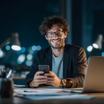 成功を喜ぶ若手ビジネスマン 成功を喜ぶ若手ビジネスマンの写真