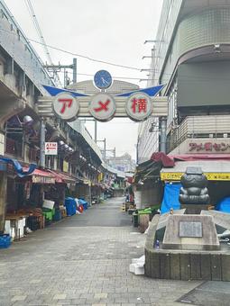 台東区上野 アメ横 商店街付近 台東区上野 アメ横 商店街付近 アメ横商店街付近,アメ横,台東区上野の写真素材