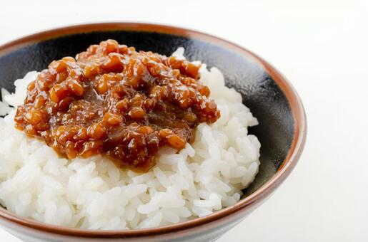 もろみ味噌とご飯 もろみみそ,白ご飯,調味料の写真素材