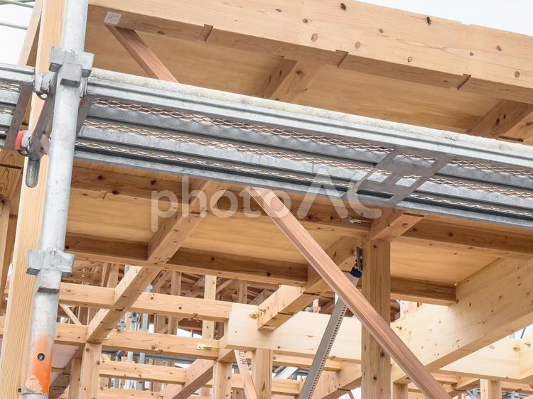 木造住宅建築現場 木造住宅建築現場,木材,住宅の写真素材