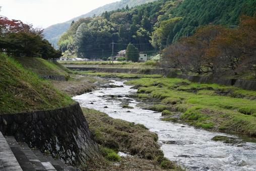 小川の風景 川,流れ,風景の写真素材