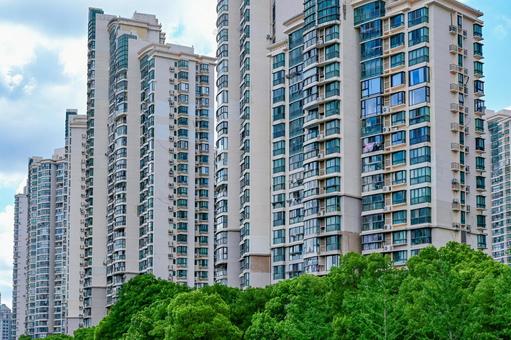 中国社会・上海の高層マンション群 中国社会・上海の高層マンション群 上海,マンション,住宅の写真素材
