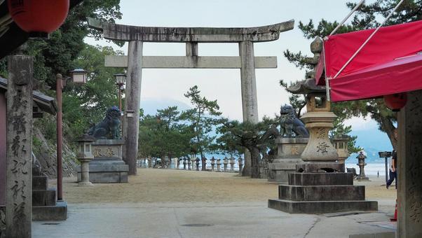 厳島神社鳥居 厳島神社,神社,宮島の写真素材