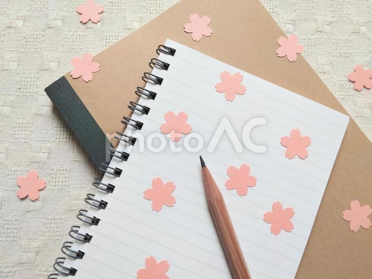 勉強/アイデア/春/桜/日記/ナチュラル 勉強,日記,サムネイルの写真素材