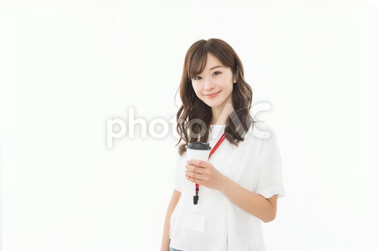 若い女性　ビジネスウーマン　休憩 女性,人物,かわいいの写真素材