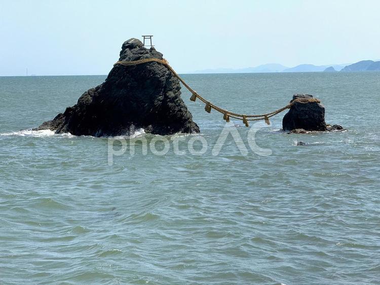 夫婦岩・三重県伊勢市二見 夫婦岩,二見浦,三重県の写真素材