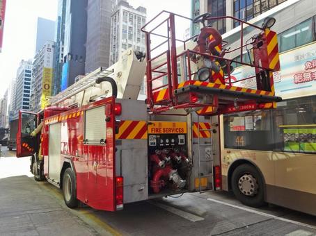 香港2016:九龍の消防車 2016 香港2016:九龍の消防車 2016 火事,火災,消防車の写真素材