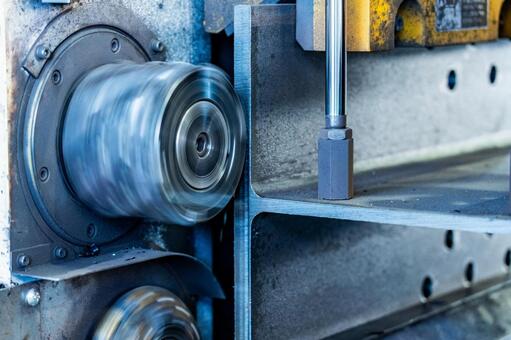 H形鋼 建築鉄骨 工場 開先加工 建築鉄骨,鉄工所,金属加工の写真素材