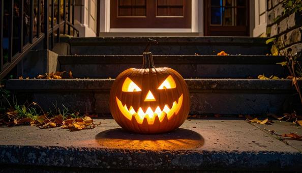 ハロウィン(カボチャのランタン) ハロウィン(カボチャのランタン)の写真