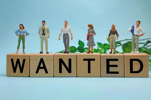 WANTEDの文字素材 人材募集,wanted,求人の写真素材