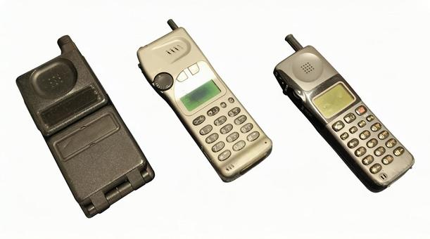 昔の携帯電話　ガラケー ガラケー,携帯電話,ガラパゴス携帯電話の写真素材