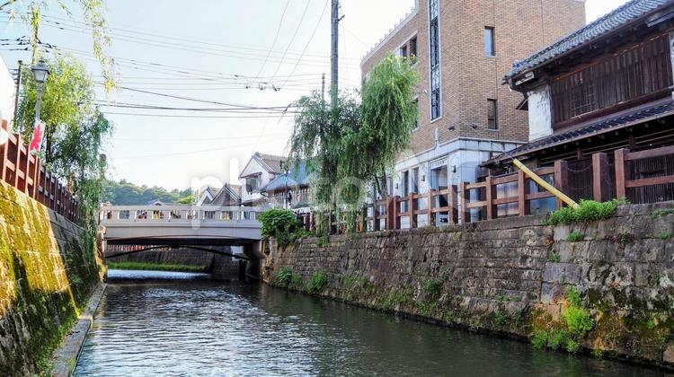 小江戸佐原・橋のあるレトロな風景・香取市 佐原,小江戸,レトロの写真素材
