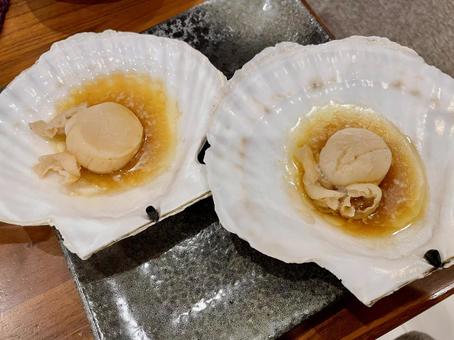 ホタテ ホタテ ホタテ,帆立,ホタテのバター焼きの写真素材