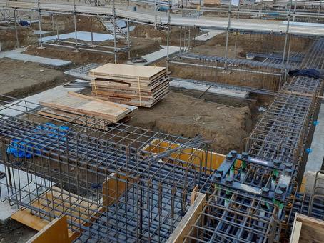 Photo, scaffold, rebar, formwork, 