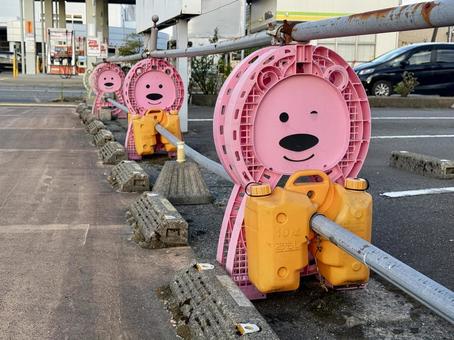 工事現場のライオン 工事現場のライオン 柵,福井県,福井の写真素材