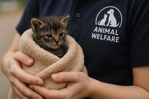 子猫抱くAnimalWelfare 子猫抱くAnimalWelfareの写真