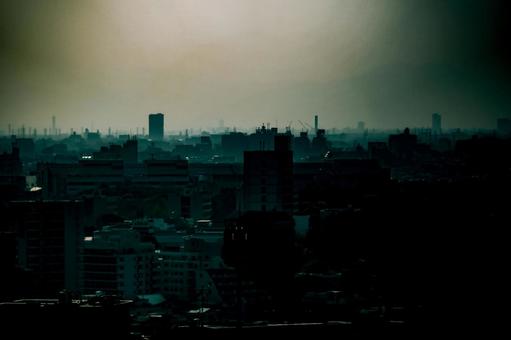 Hazy cityscape, JPG Hazy cityscape, JPG