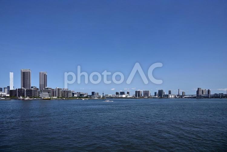 東京港風景～晴海、豊洲、有明、お台場～ 東京港,海,晴海の写真素材
