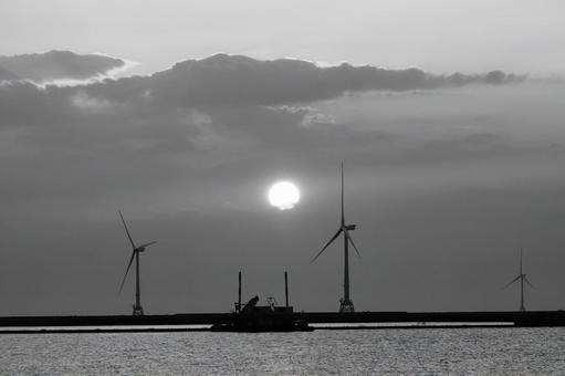 洋上風力発電機 洋上風力発電機の写真