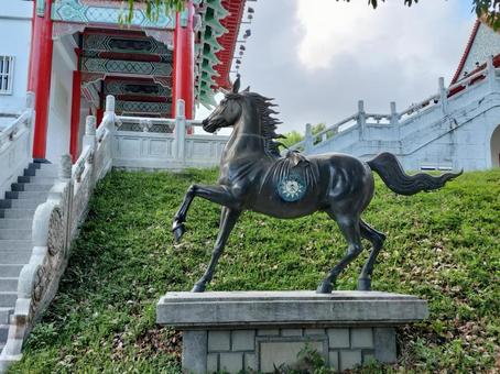 花蓮忠烈祠(旧花蓮港神社) の神馬 花蓮忠烈祠(旧花蓮港神社) の神馬の写真